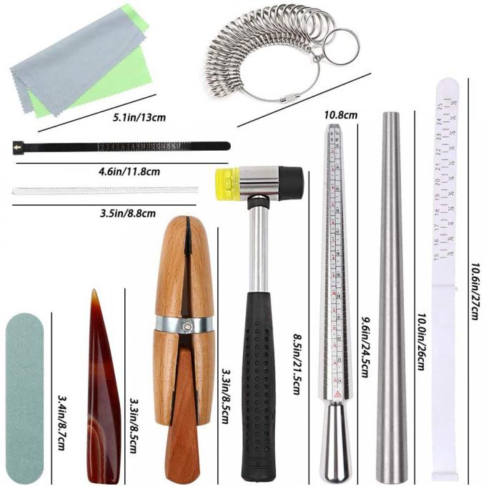 Sistema de herramienta de medición de la joyería de 13 pedazos que hace los accesorios a mano diy 1